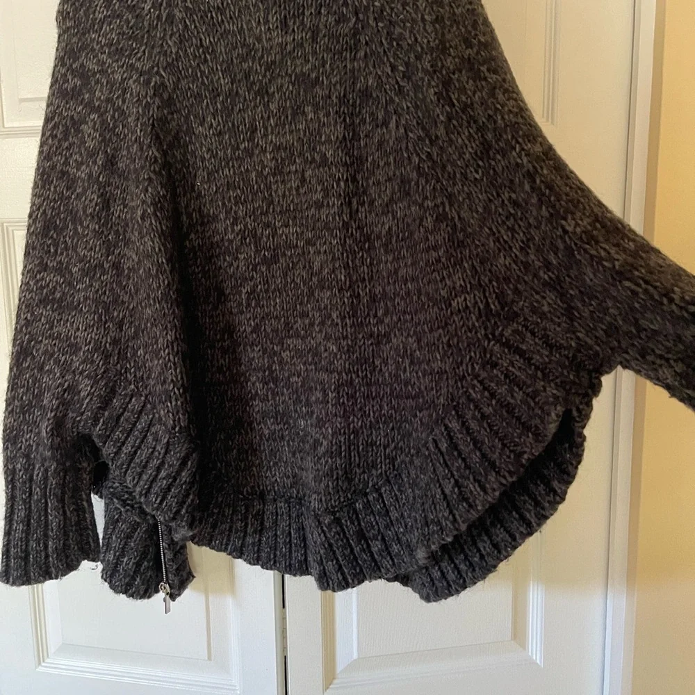 Michael Kors Charcoal Toggle Poncho Cardigan - Picture 4 of 8
